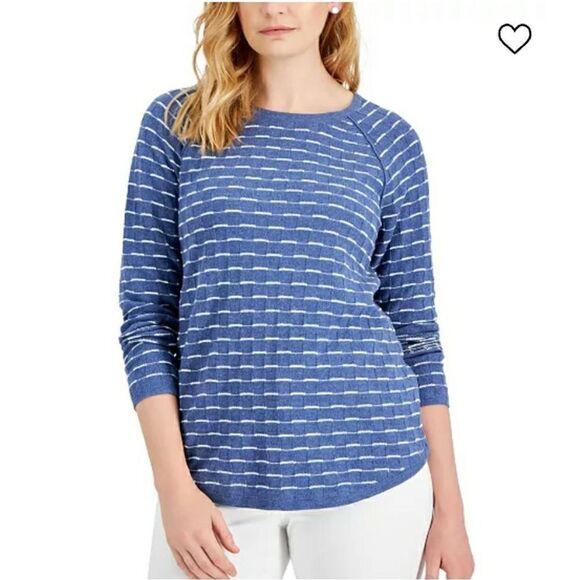 Karen Scott Striped Sweater, Size-L - Picture 1 of 6